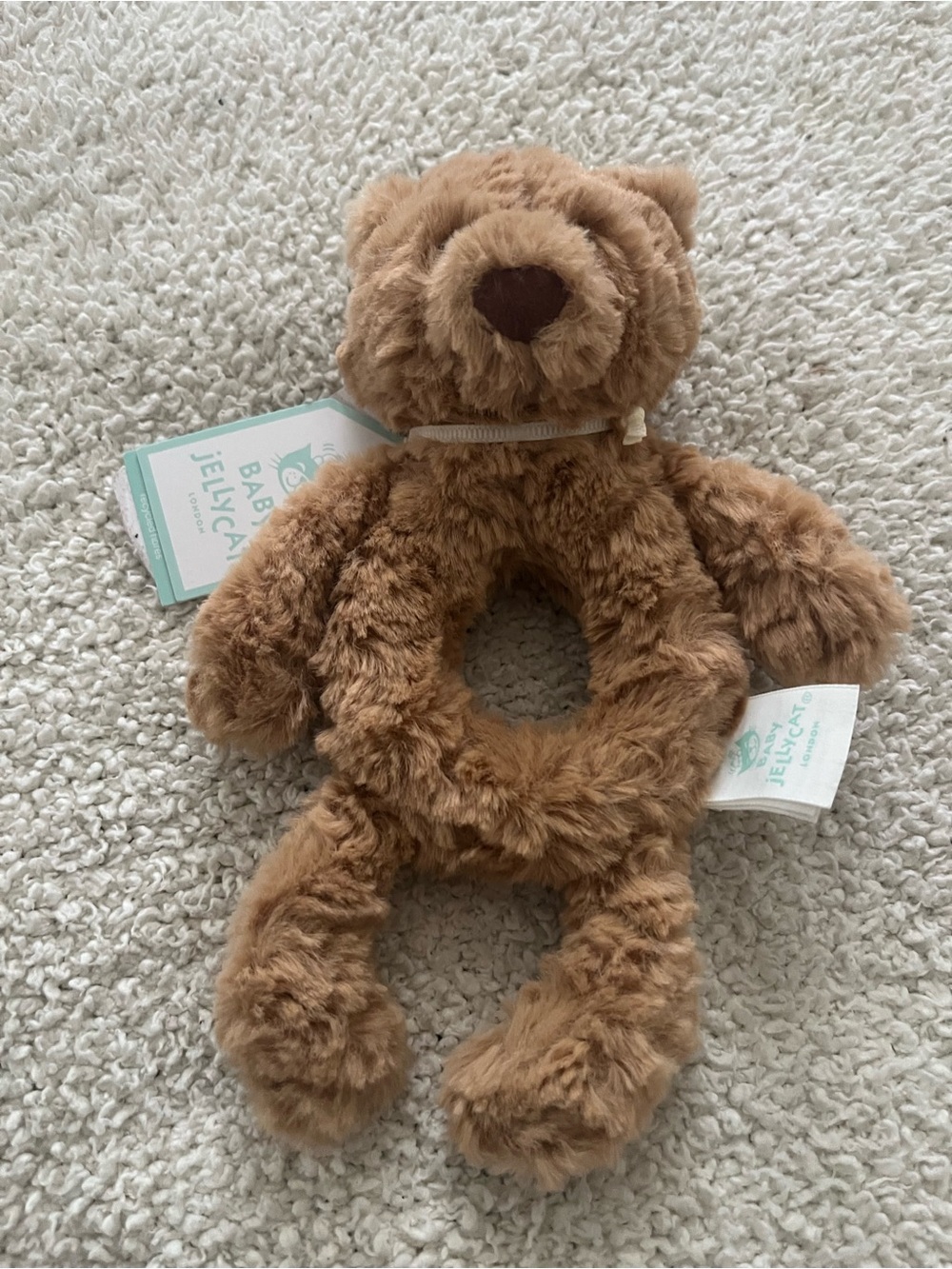 Jellycat Bartholomew Bear Ring Rattle